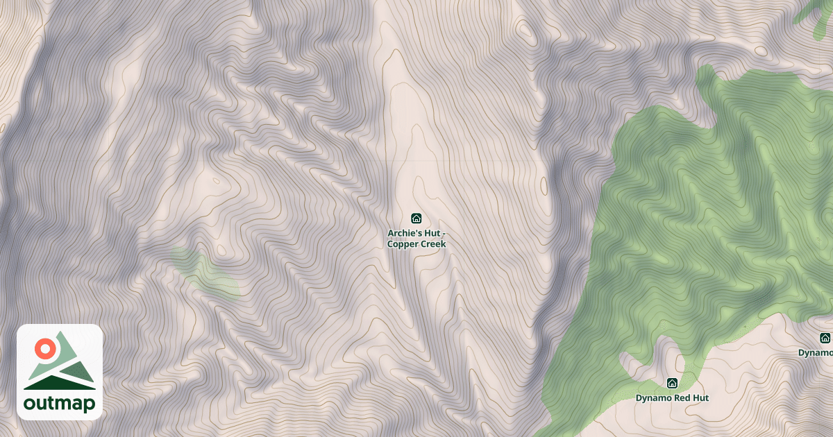 Map of Archie's Hut - Copper Creek