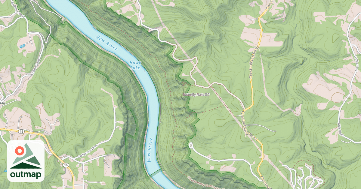 Map of Butterfly Flake