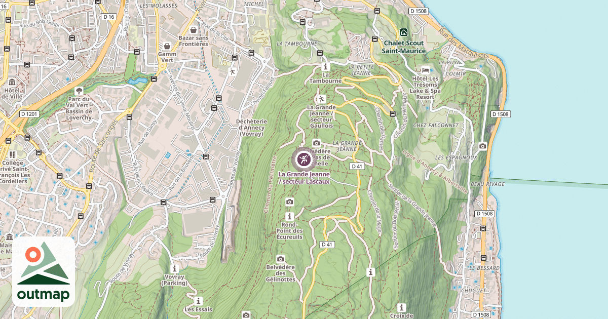 Map of La Grande Jeanne / secteur Lascaux