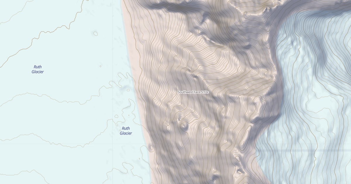 Map preview of Southwest Face