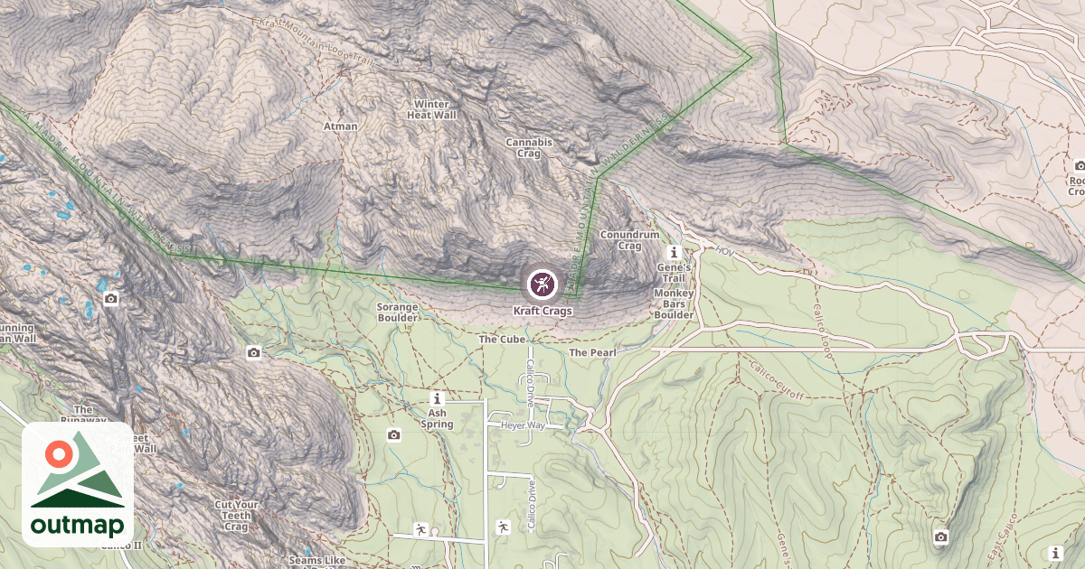 Map of Kraft Crags