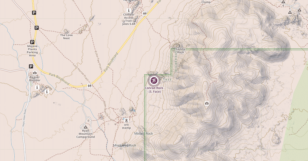 Map preview of Conrad Rock - (S. Face)