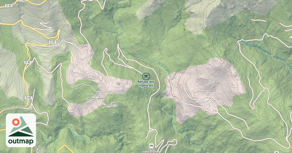 Map of Refuge des Vigourats