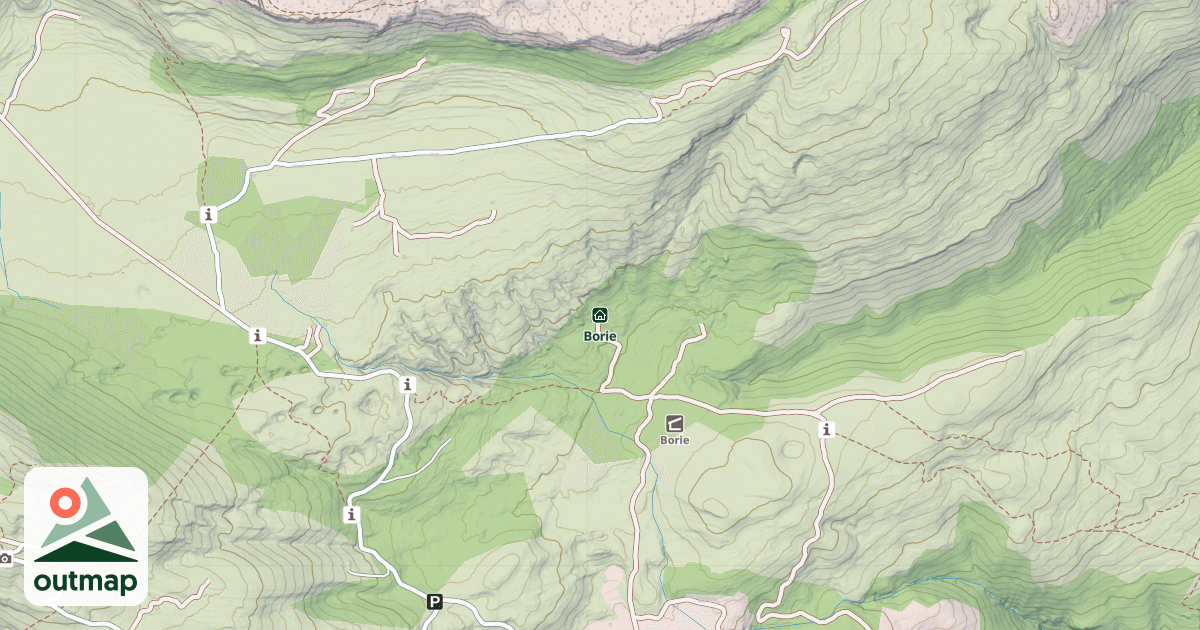 Map of Borie