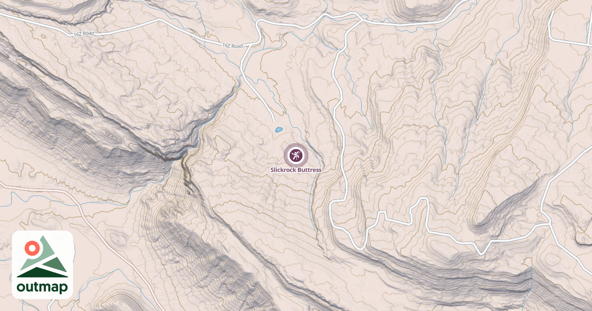 Map of Slickrock Buttress