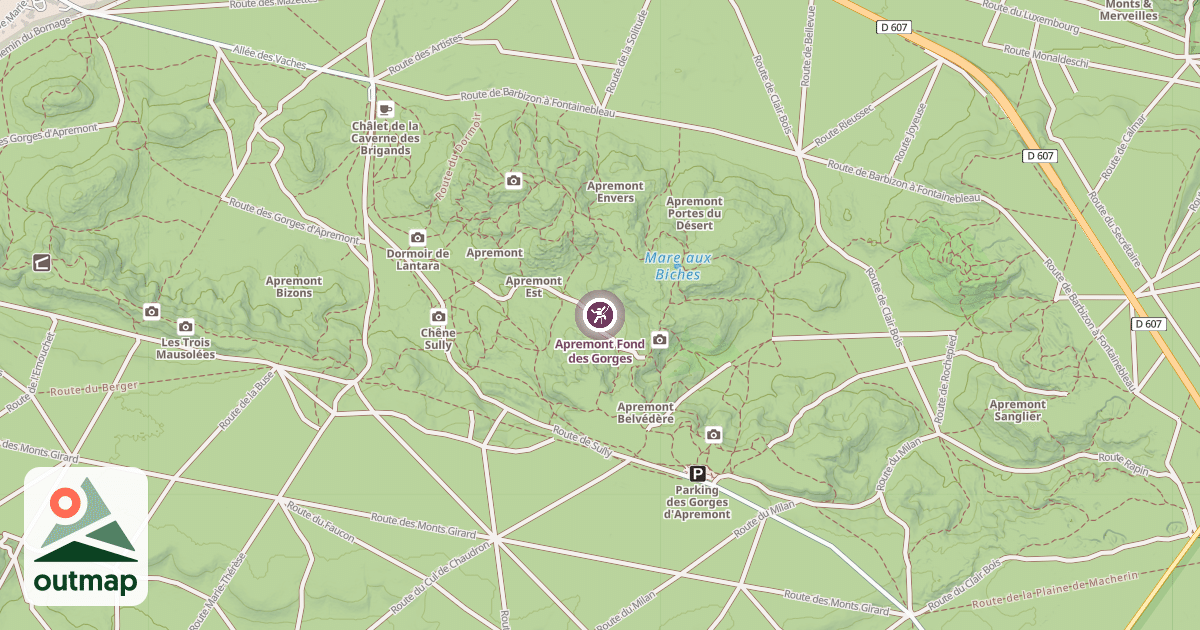 Map of Apremont Fond des Gorges