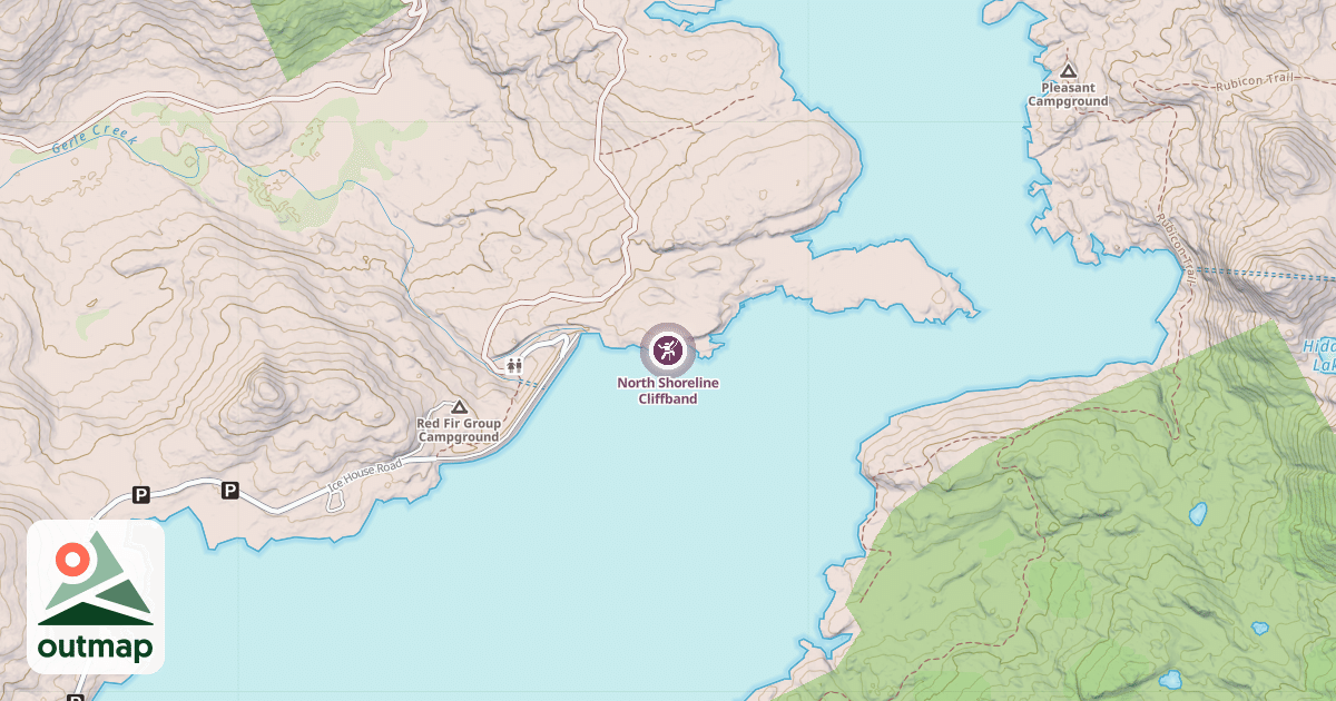 Map of North Shoreline Cliffband