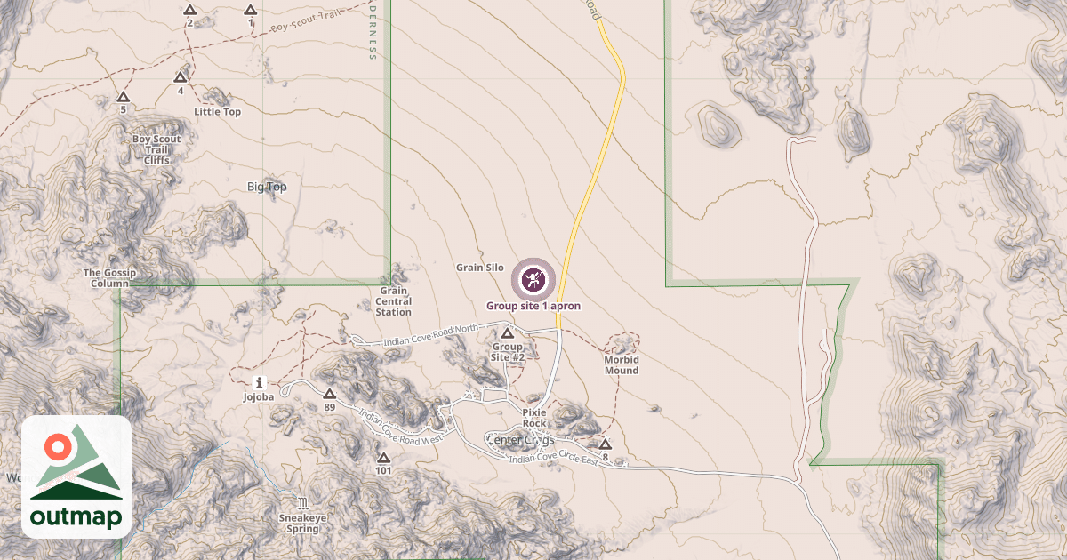 Map of Group site 1 apron