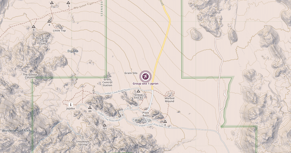 Map preview of Group site 1 apron