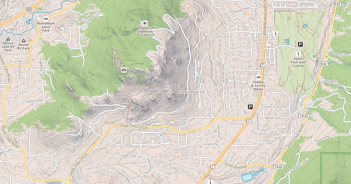 Map preview of Descent Route