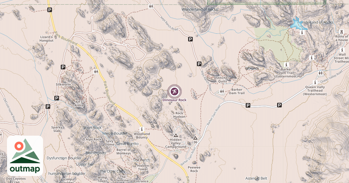 Map of Dinosaur Rock
