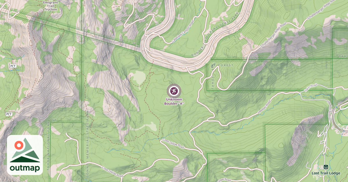 Map of Unknown  Boulder "A"