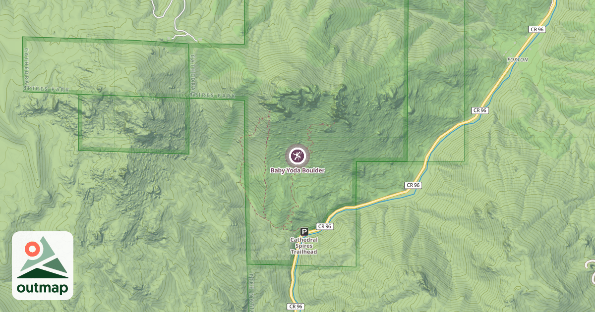 Map of Baby Yoda Boulder