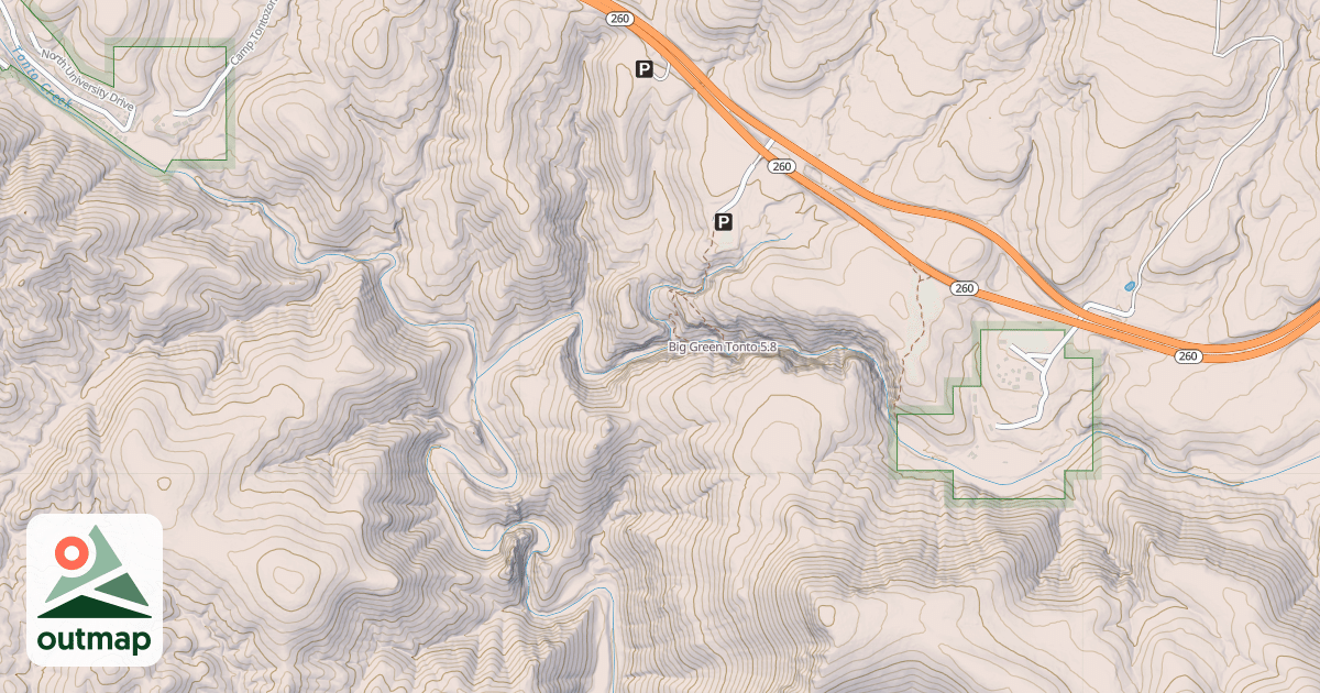 Map of Big Green Tonto