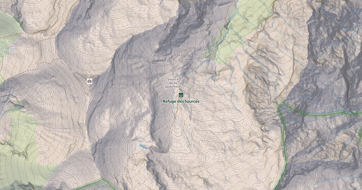 Map preview of Refuge des Sources