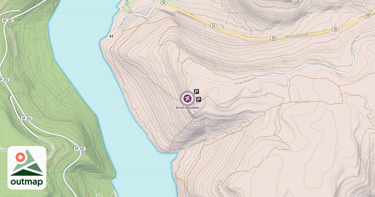 Map of Anvil Boulder