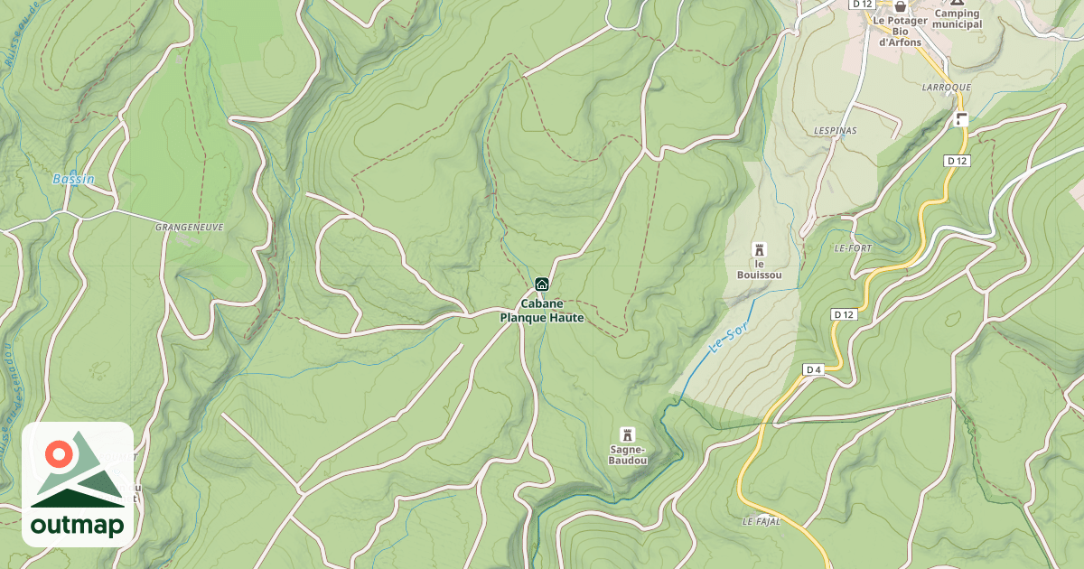 Map of Cabane Planque Haute