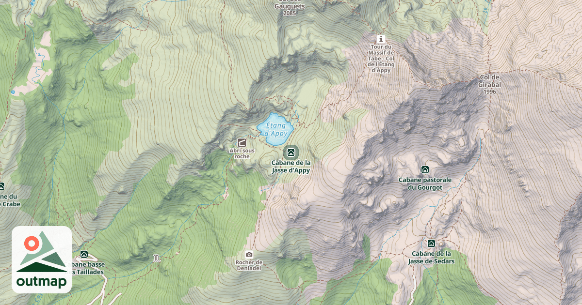 Map of Cabane de la Jasse d'Appy