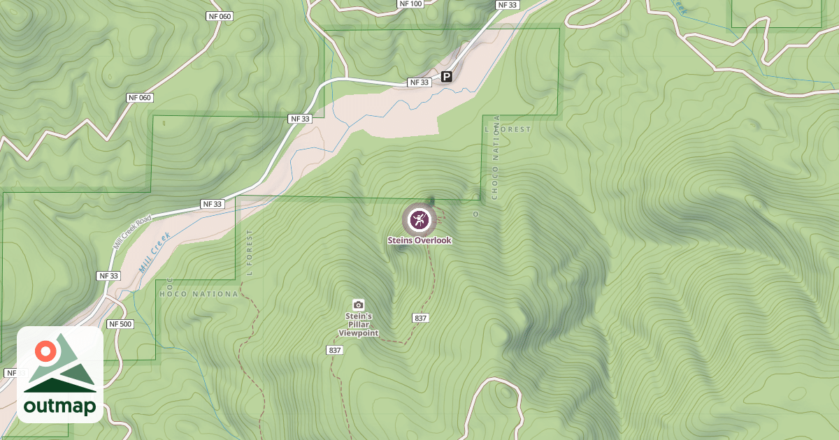 Map of Steins Overlook