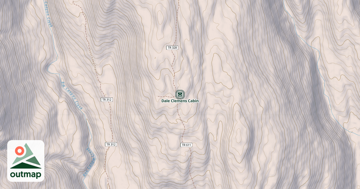 Map of Dale Clemens Cabin