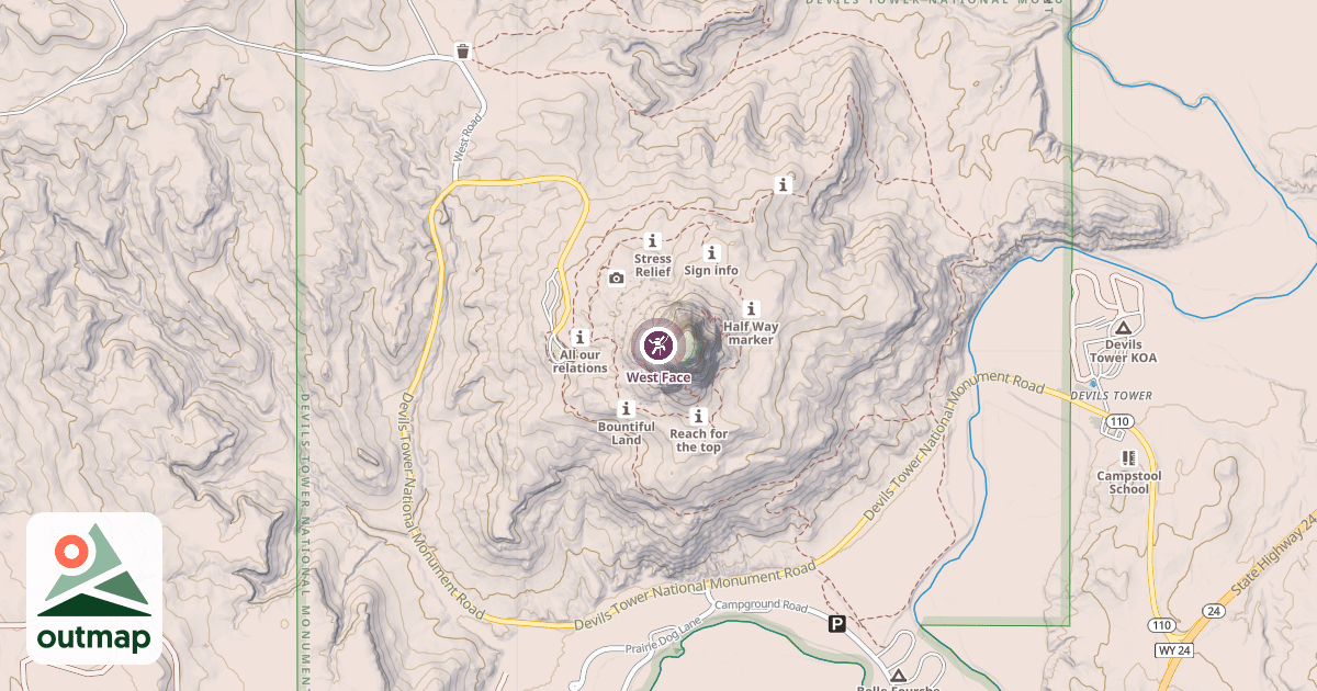 Map of West Face