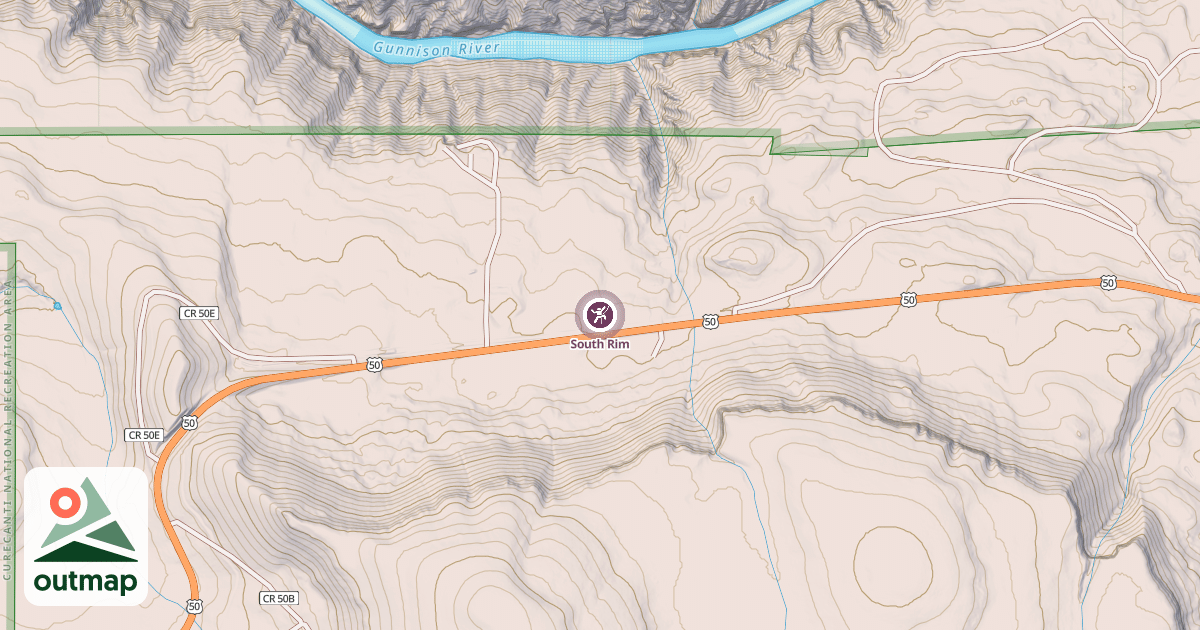 Map of South Rim