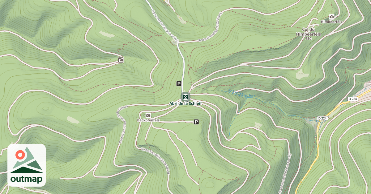 Map of Abri de la Schleif
