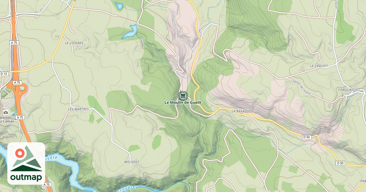 Map of Le Moulin de Guelit