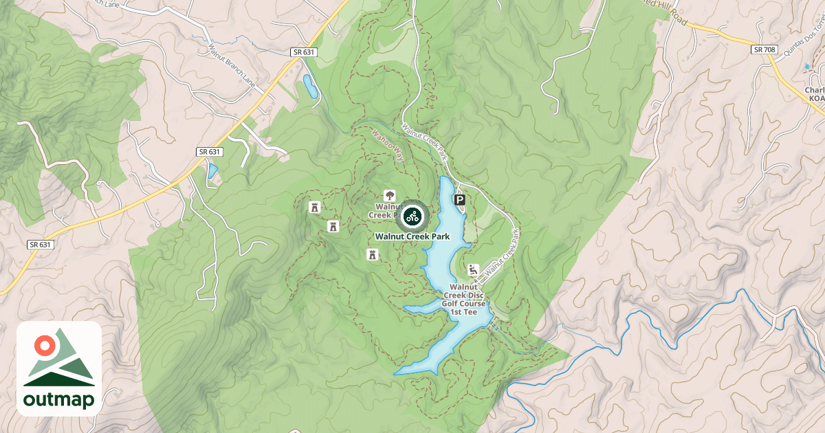 Map of Walnut Creek Park