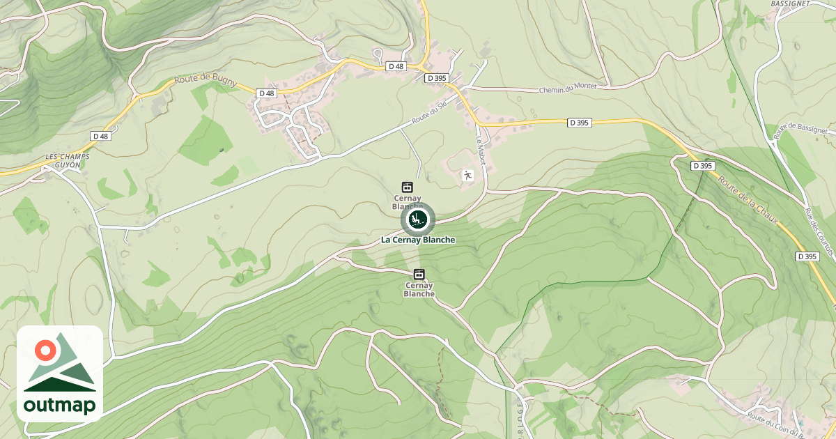 Map of La Cernay Blanche