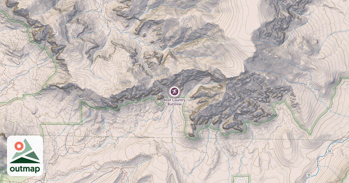 Map of Beef Country Buttress