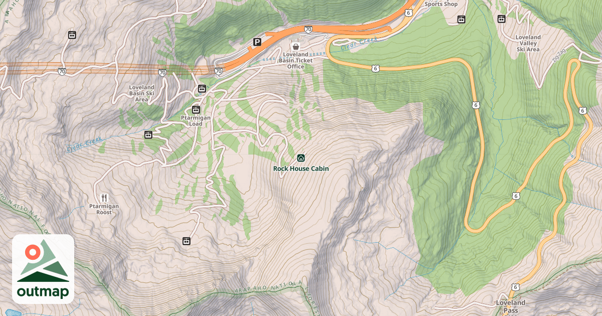 Map of Rock House Cabin