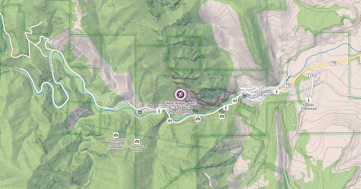 Map preview of West Ridge - part D - Xanadu to Pony Express