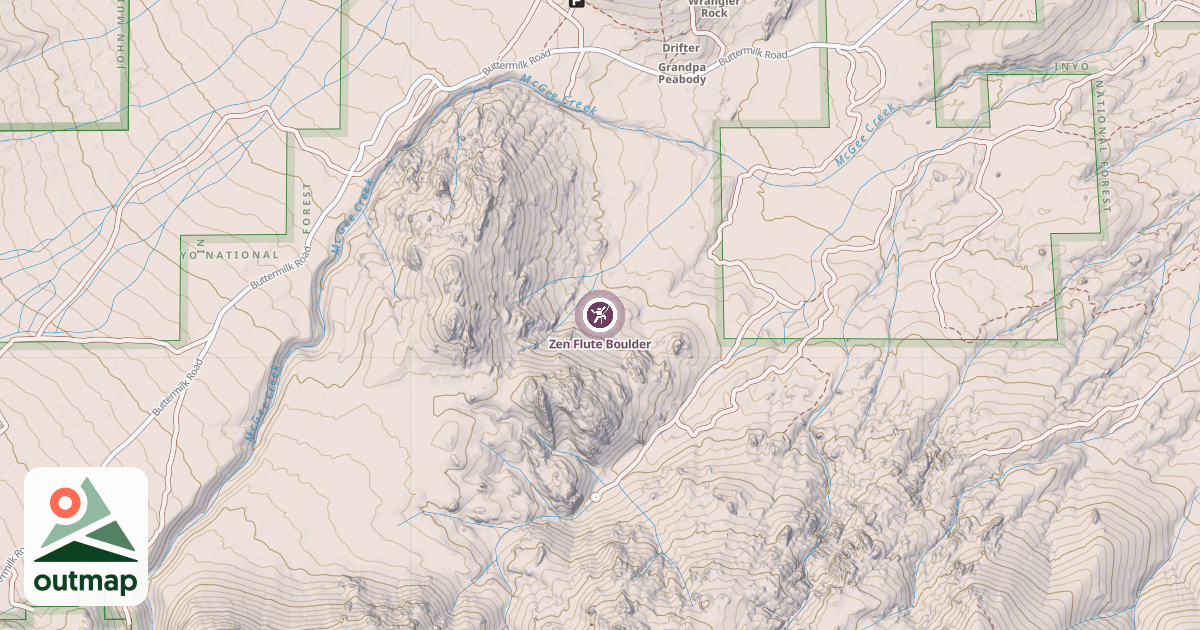 Map of Zen Flute Boulder