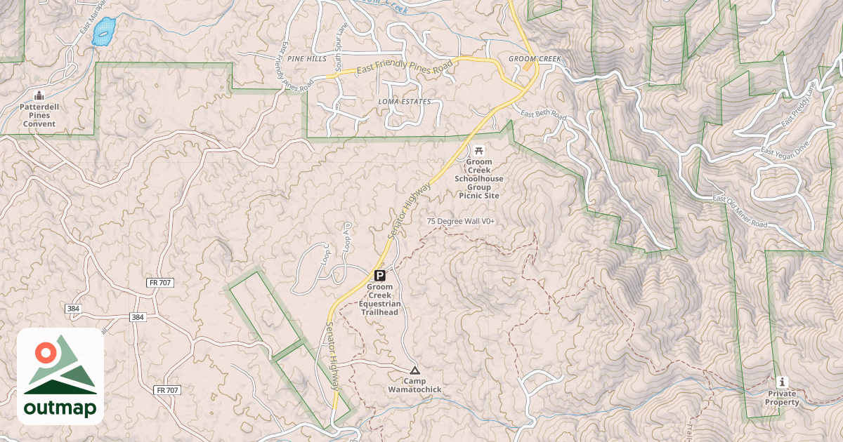 Map of 75 Degree Wall