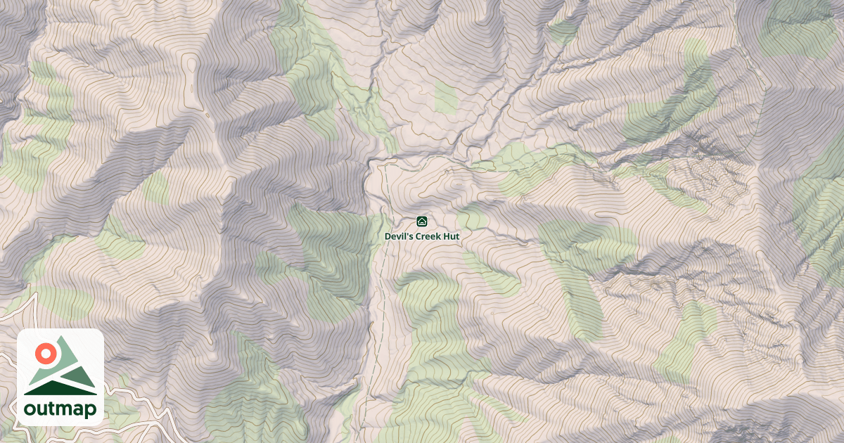 Map of Devil's Creek Hut