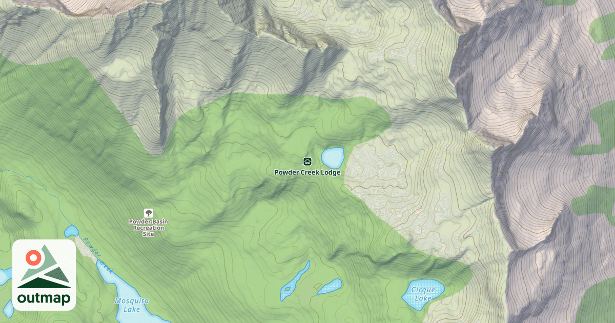 Map of Powder Creek Lodge