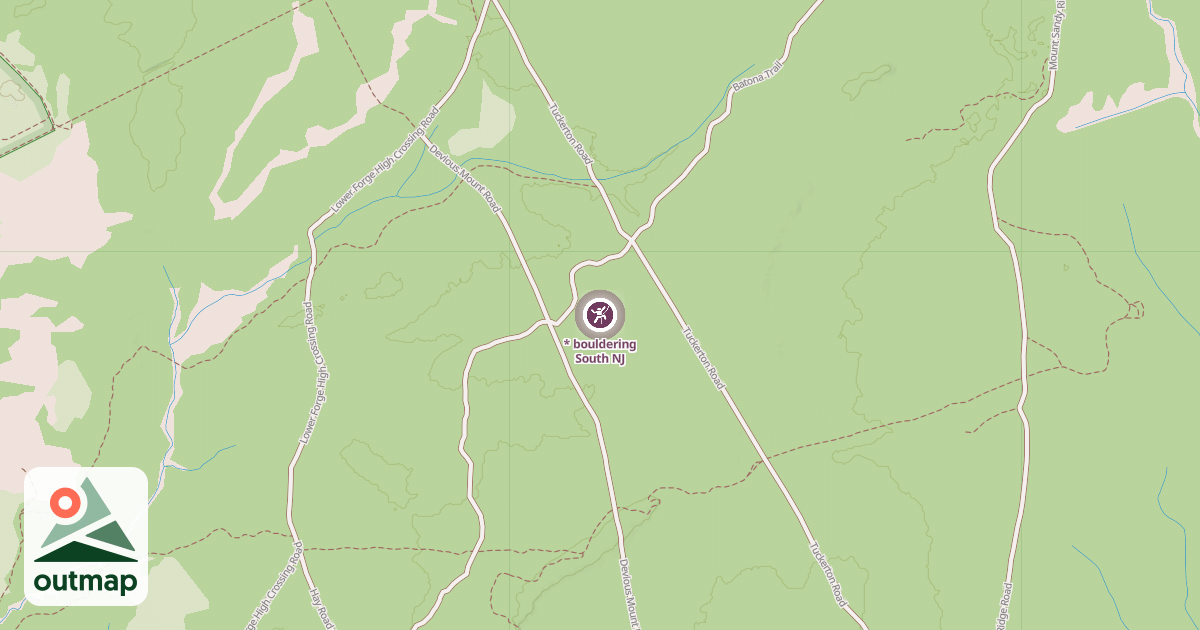 Map of * bouldering South NJ