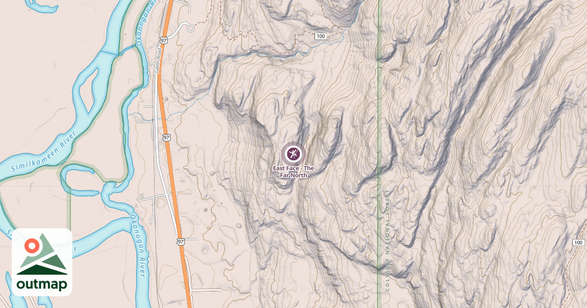 Map of East Face - The Far North