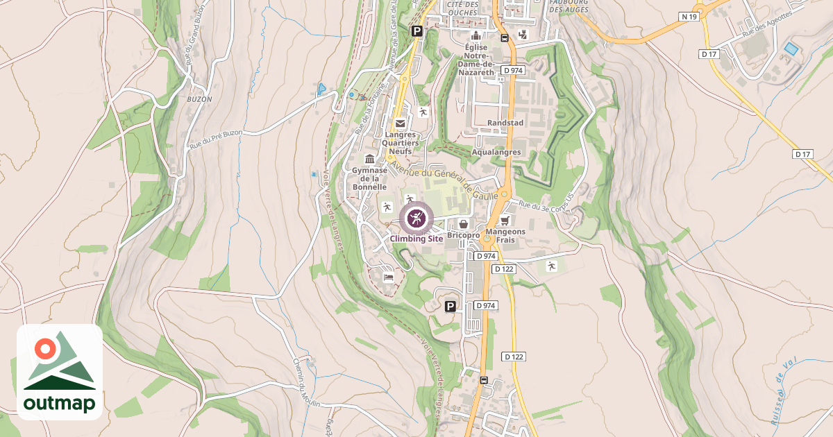 Map of Climbing Site