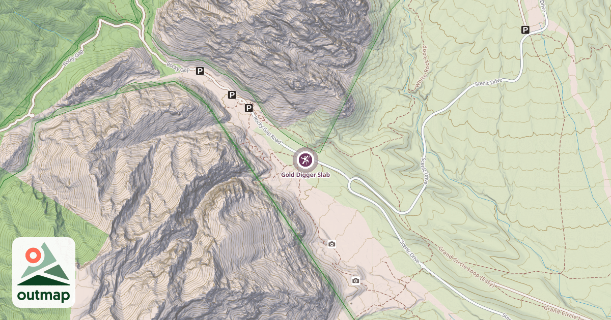 Map of Gold Digger Slab