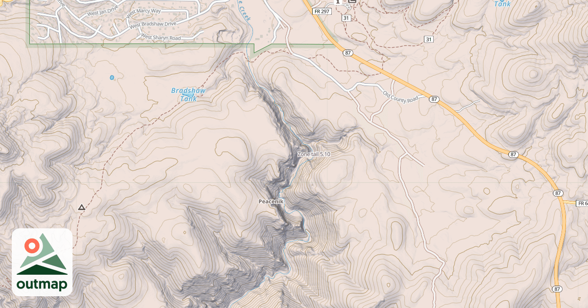 Map of Zone tail
