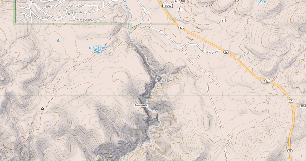 Map preview of Zone tail