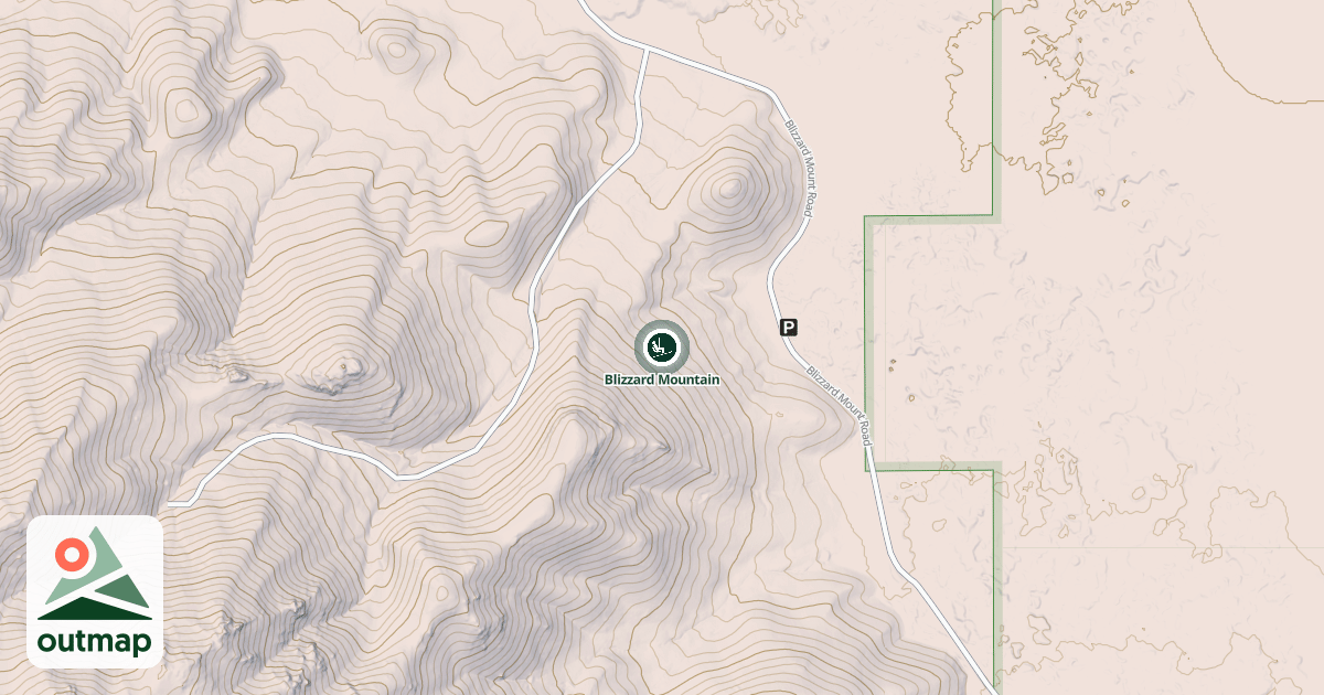 Map of Blizzard Mountain
