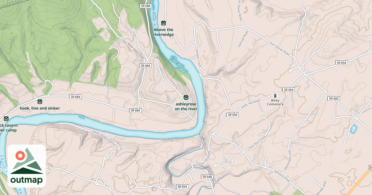 Map of ashleyrose on the river