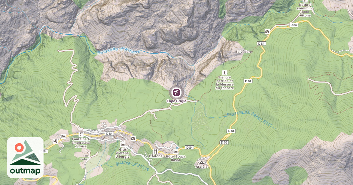 Map of Capo Grigia