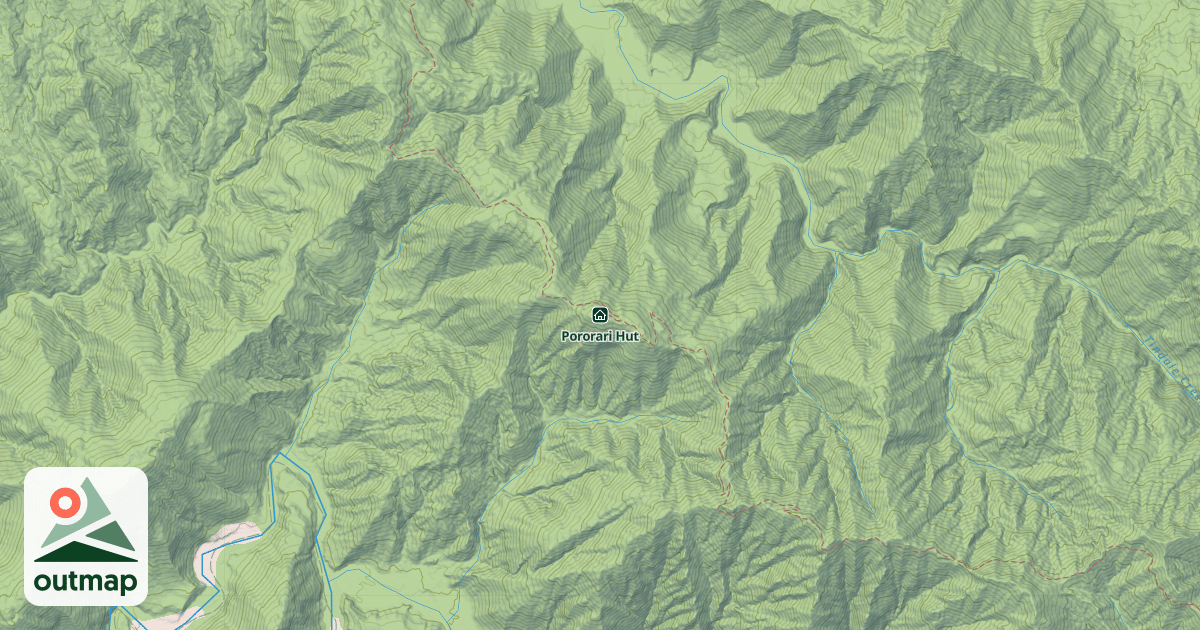 Map of Pororari Hut