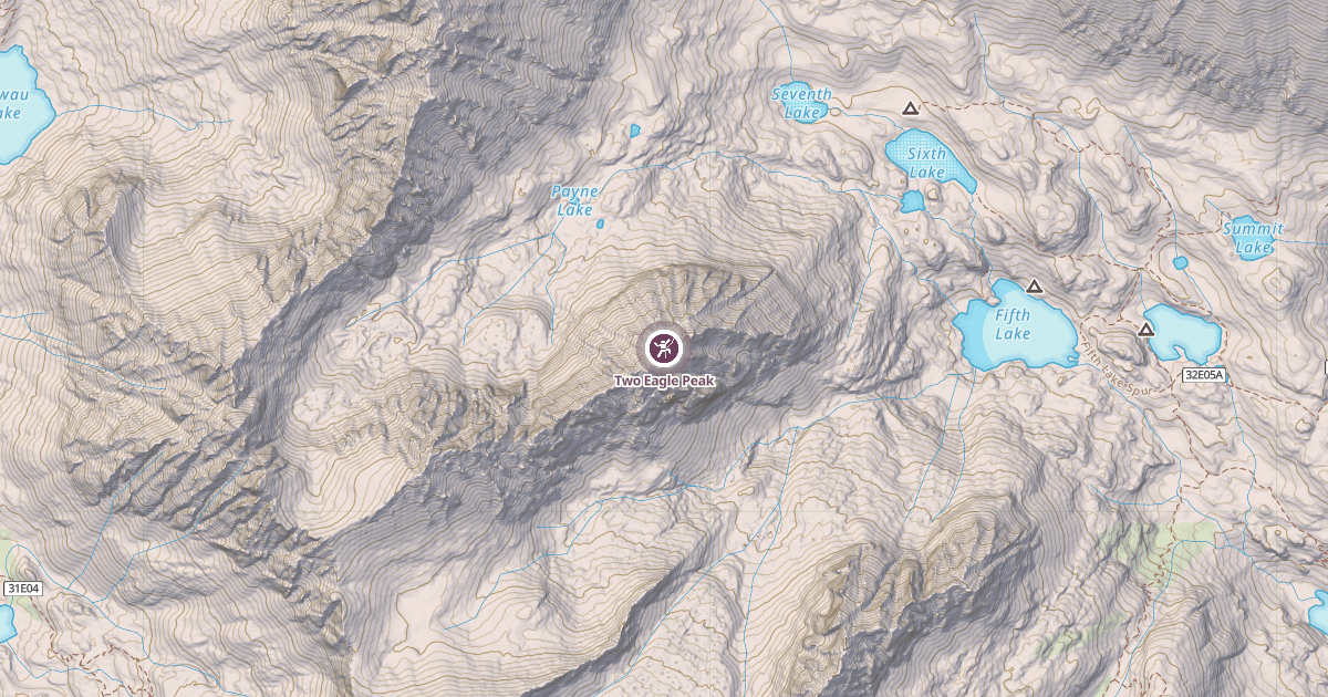 Map preview of Two Eagle Peak