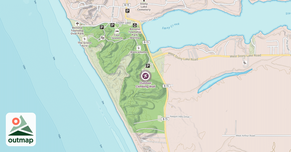 Map of Outdoor Climbing Wall