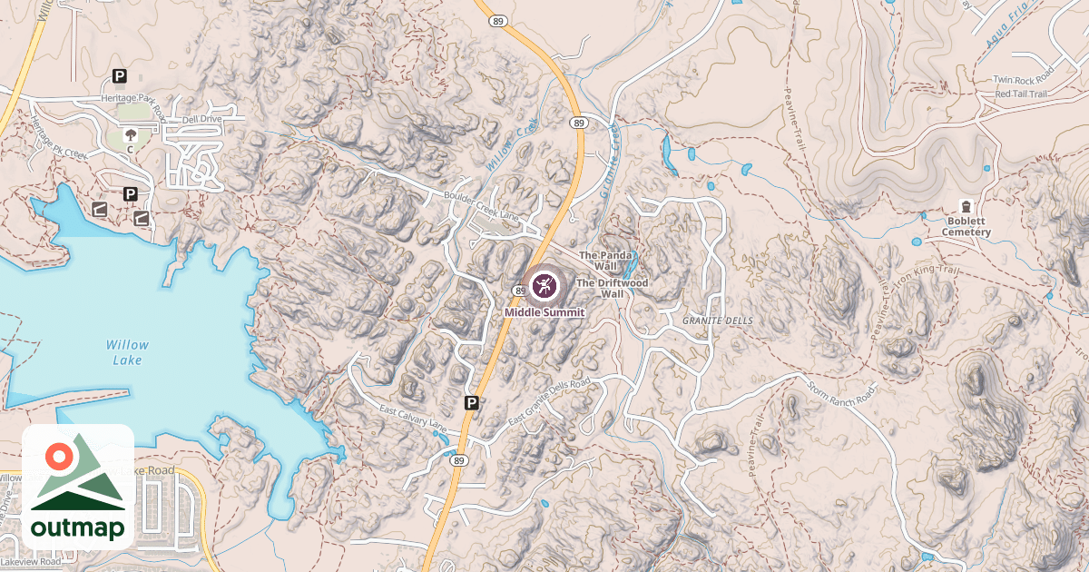 Map of Middle Summit